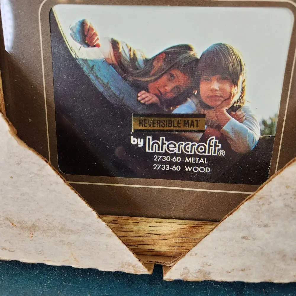 VTG Intercraft Reversible Mat Wood Multi Picture Frame Retro Wall Hanging Decor